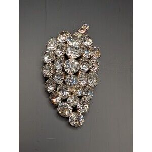 Vintage Rhinestone Brooch Large